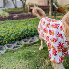 White printed Shirt for Dog