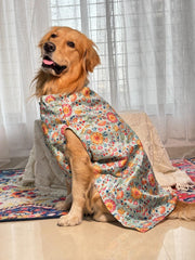 Aqua Blue Floral Pink Kurta