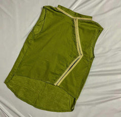 Classic Olive Green Kurta with golden Border
