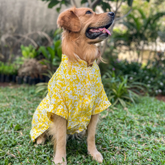 Sunny Blossom Cotton Dog Shirt