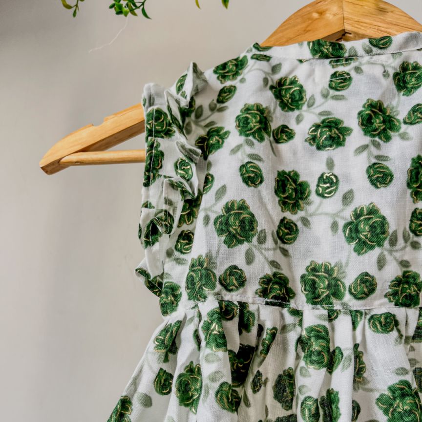 Floral Print Cotton Dress for Dogs