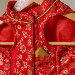 Ethnic Red Brocade Kurta for Dogs